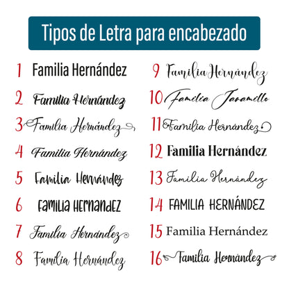 Planificadores tipos de letras para encabezado