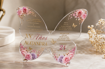 Inicio impresion uv invitación en acrílico 368 x 240