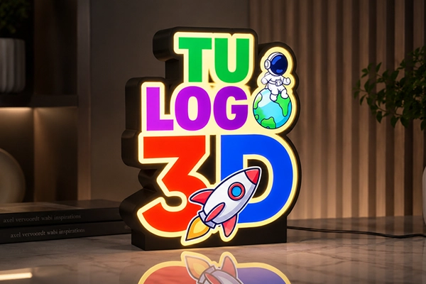 tu logo 3d letrero luminoso 600x 400